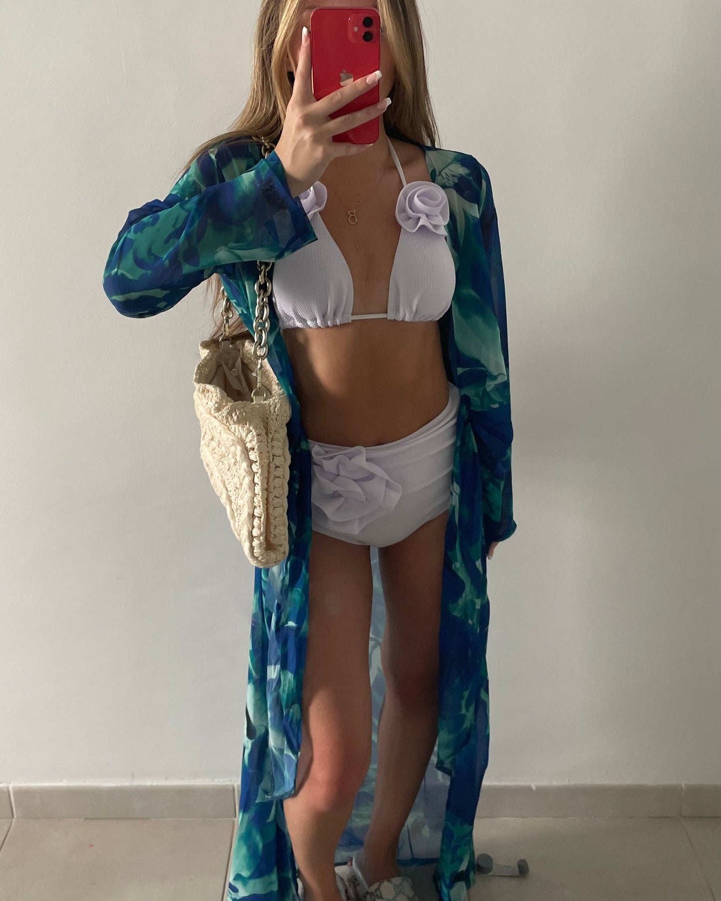 "Rhiannon" Kaftan in Ocean Blue