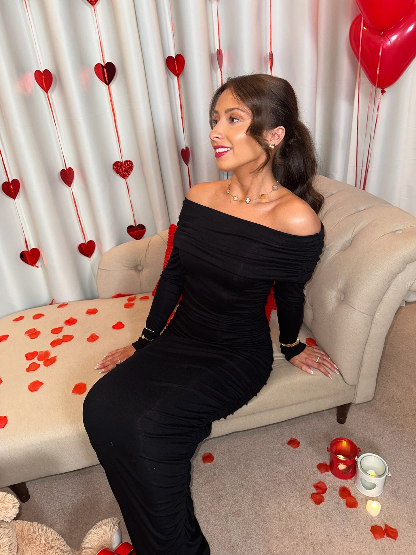 “Celeste” Off The Shoulder Maxi Dress