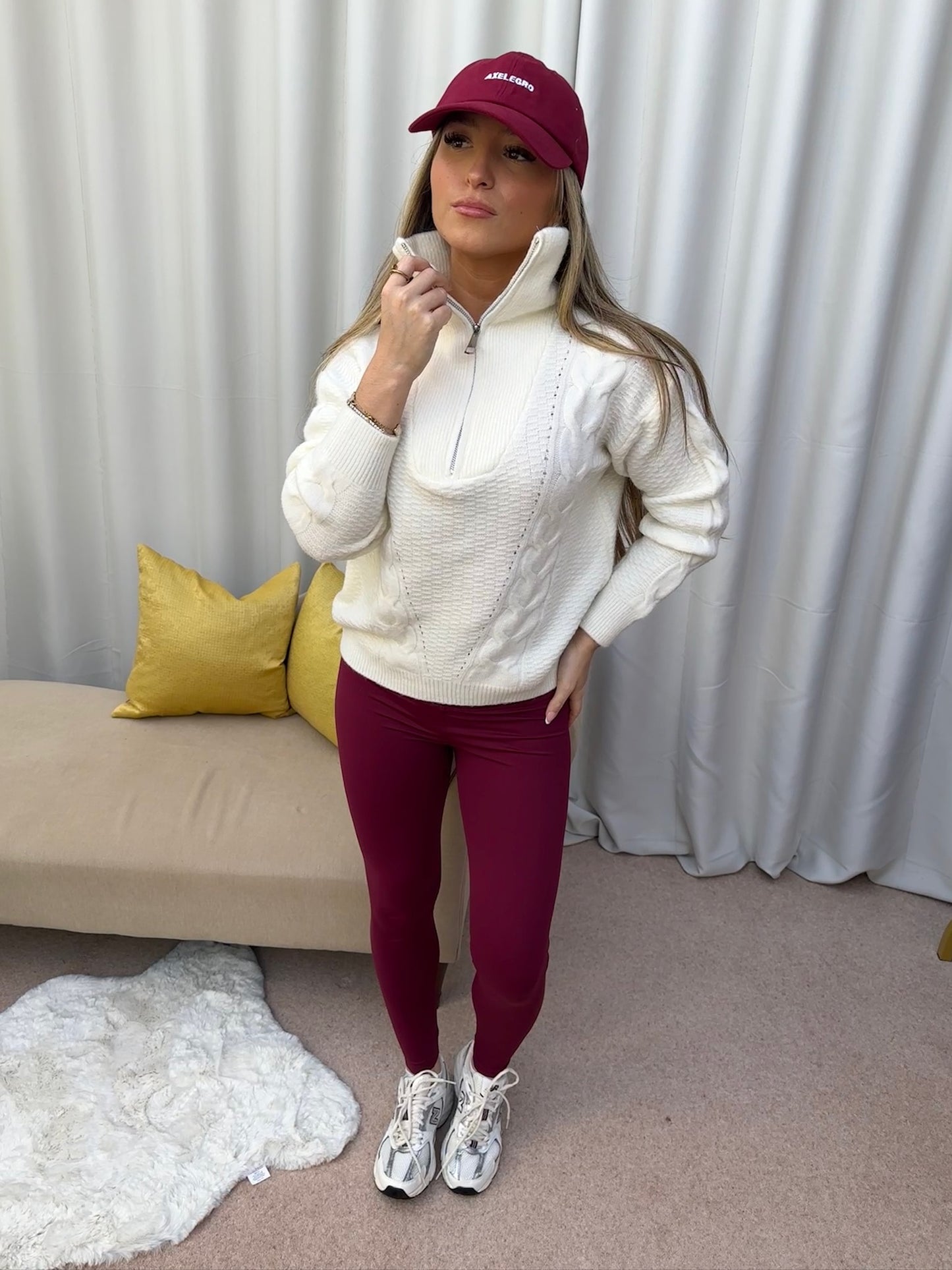 "Mia" Highwaisted sculpt legging - Burgundy