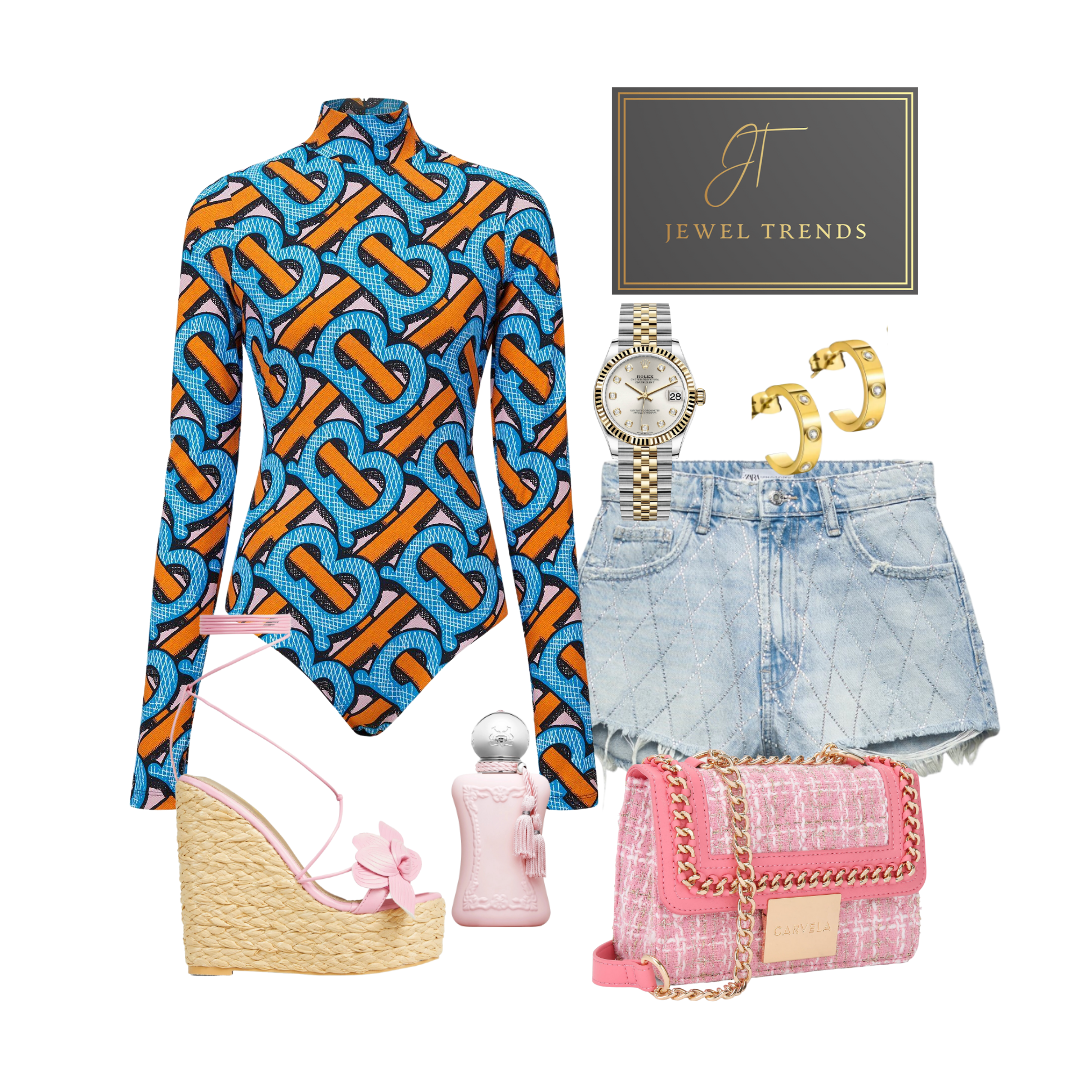 "Bella" Monogram Print Bodysuit