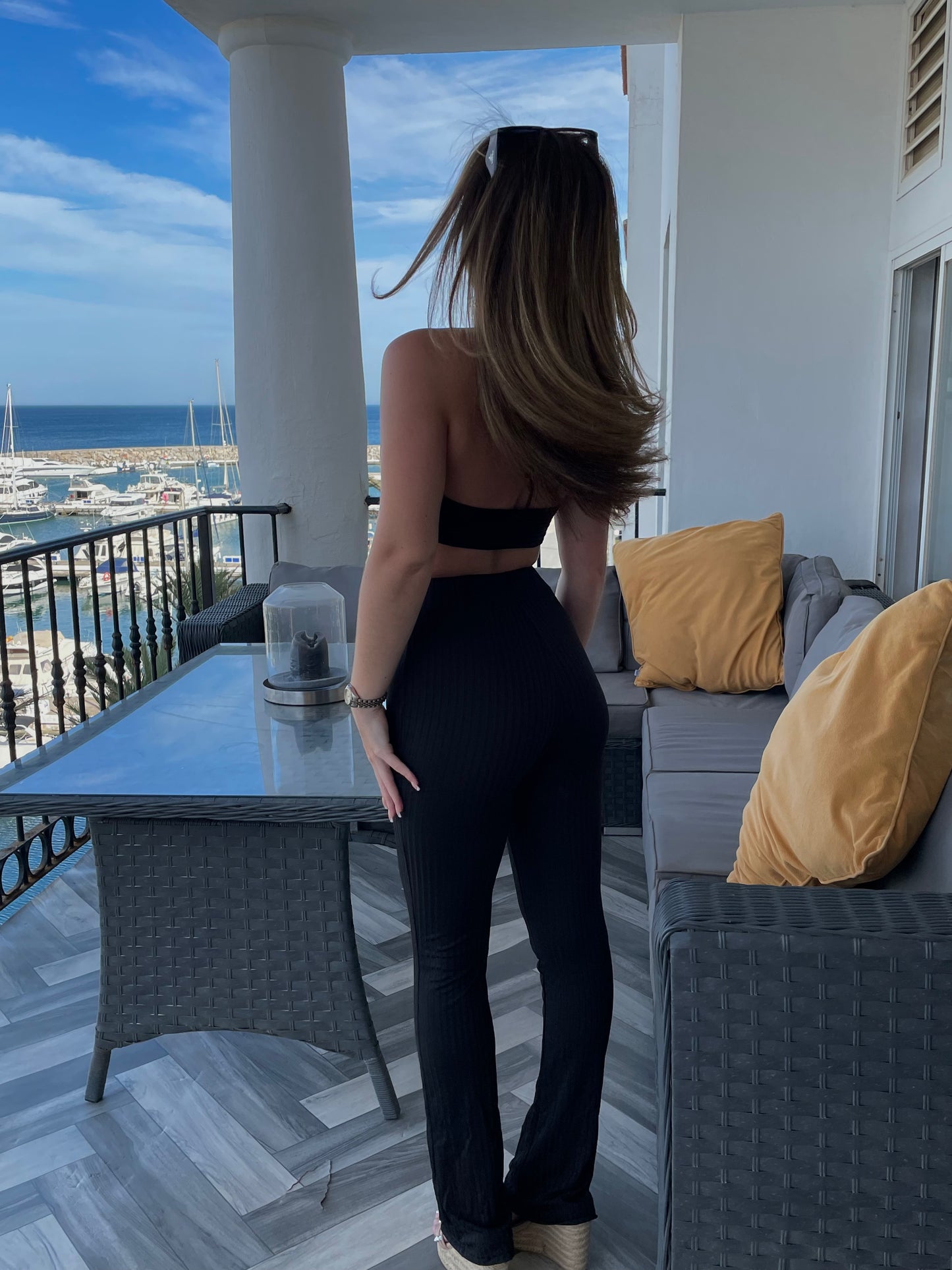 “Rebecca” Bra top Co-ord in Black