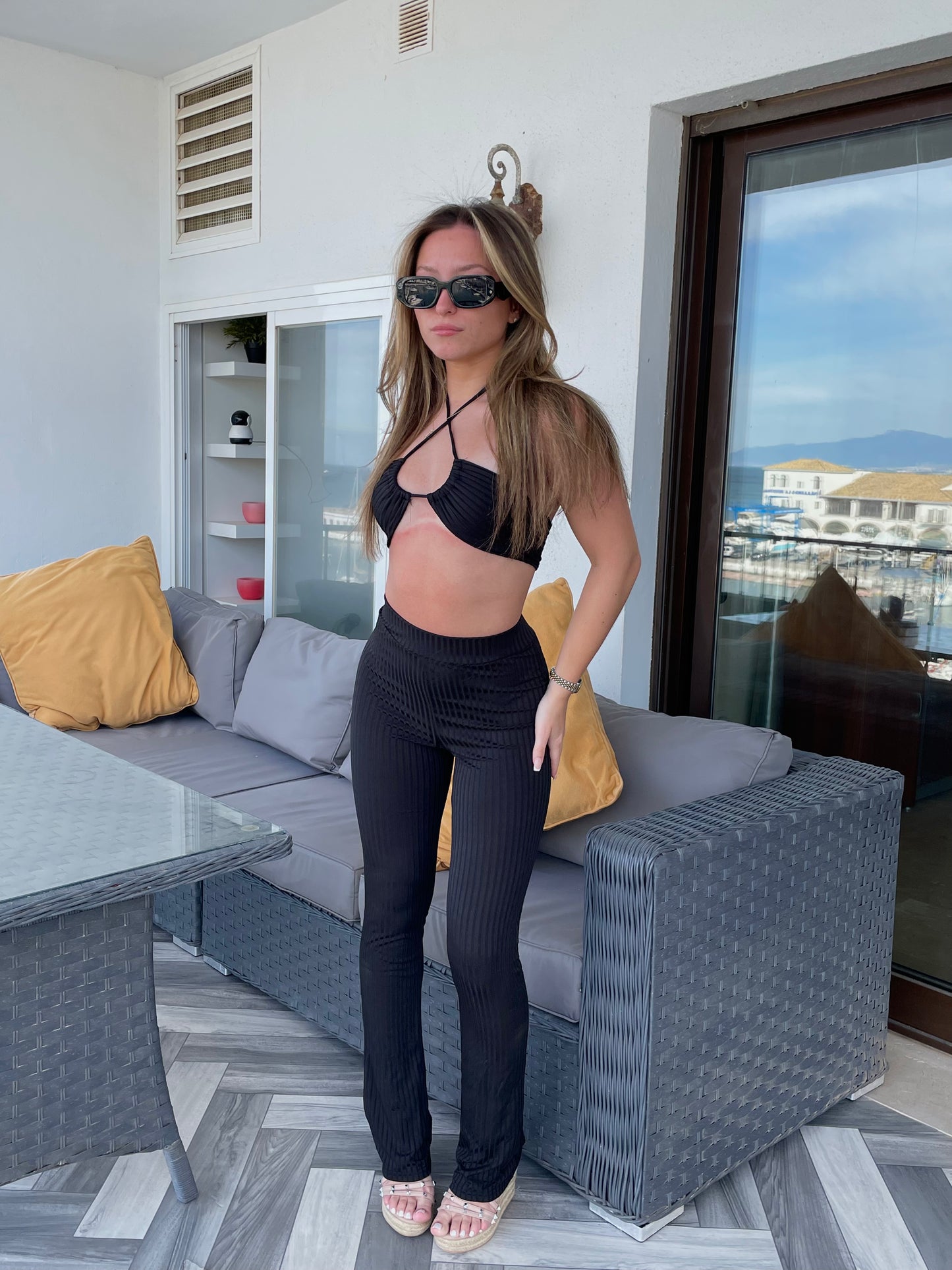 “Rebecca” Bra top Co-ord in Black