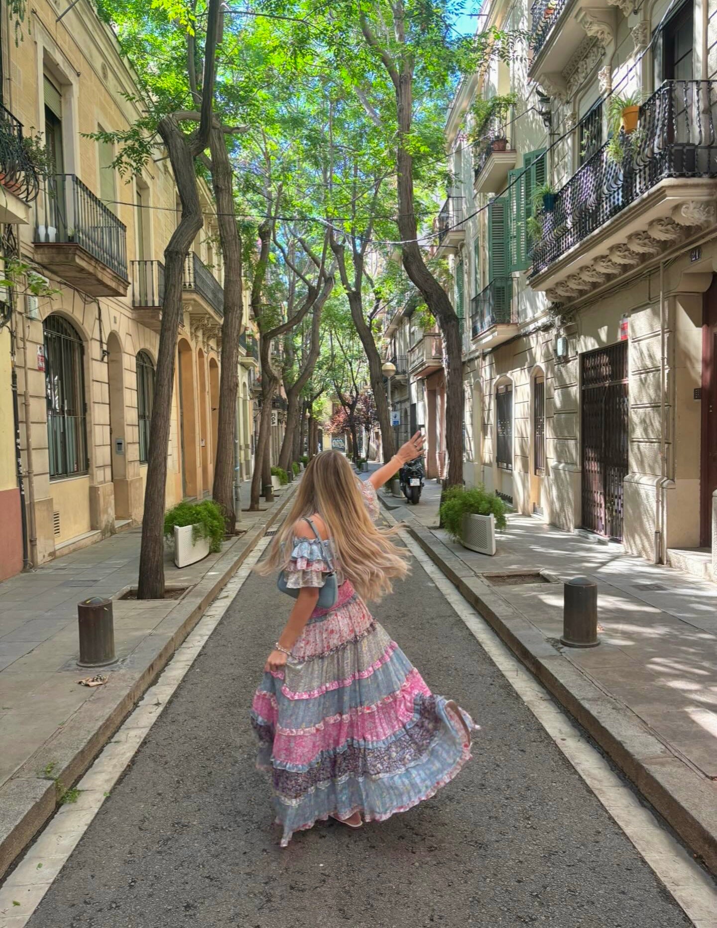 "Esmerelda" Boho Ruffle Skirt and Top Co-ord in Pink