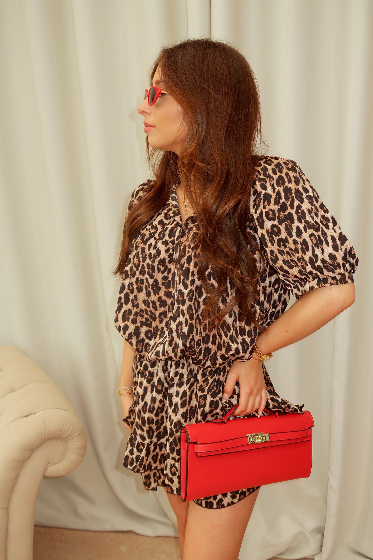 "Emma" Leopard Skort and Blouse Co-ord