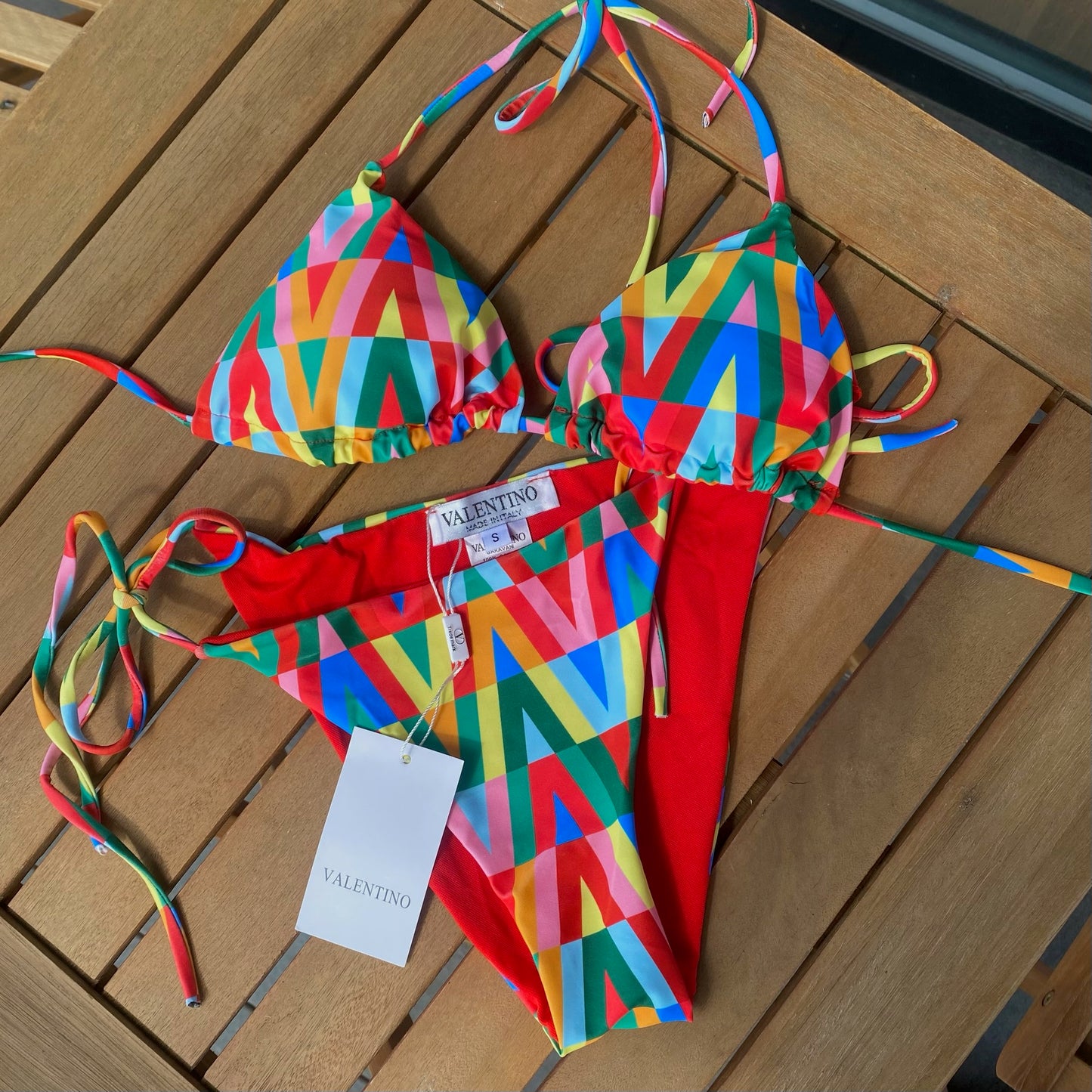 "Valencia" Multicoloured Triangle Bikini