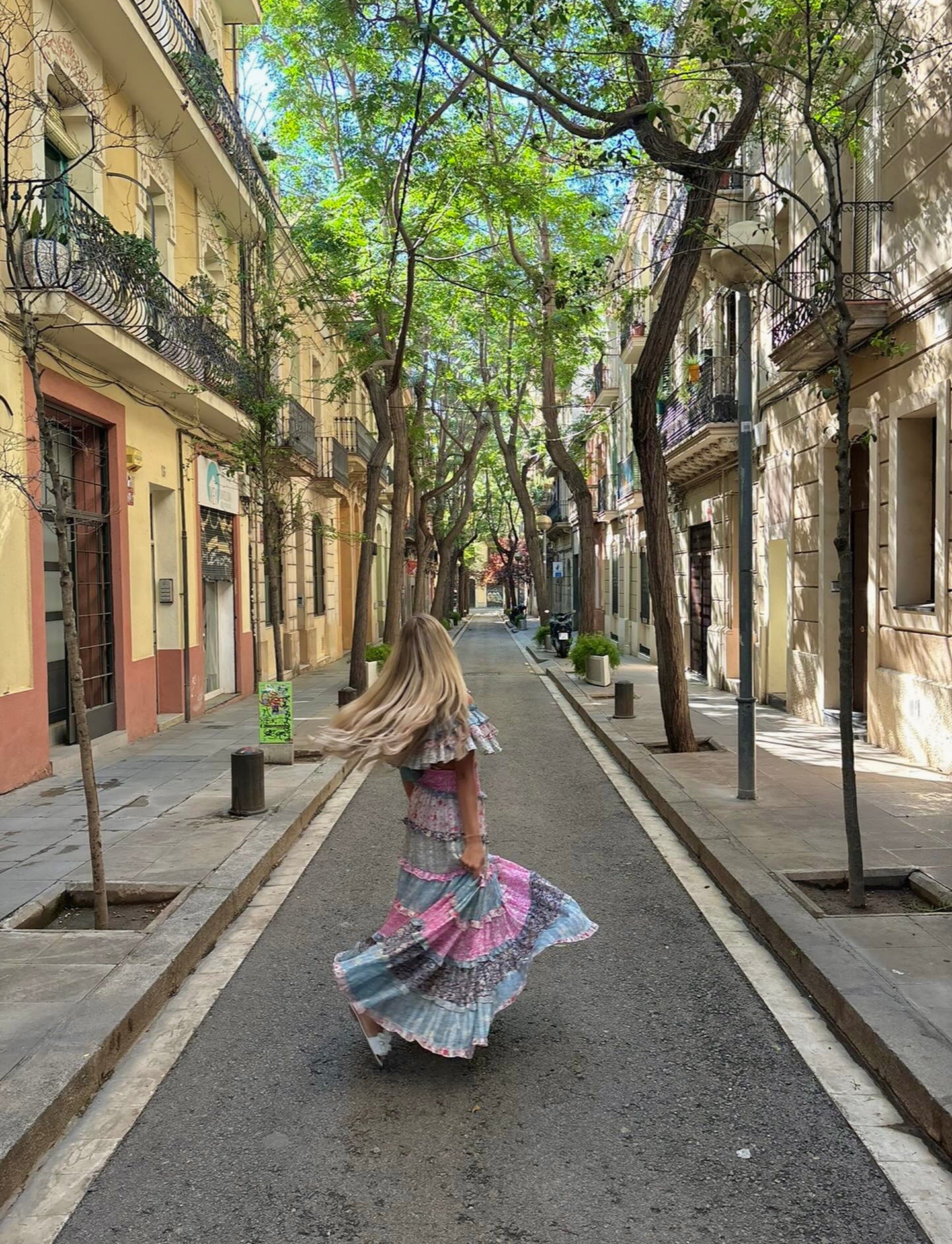 "Esmerelda" Boho Ruffle Skirt and Top Co-ord in Pink