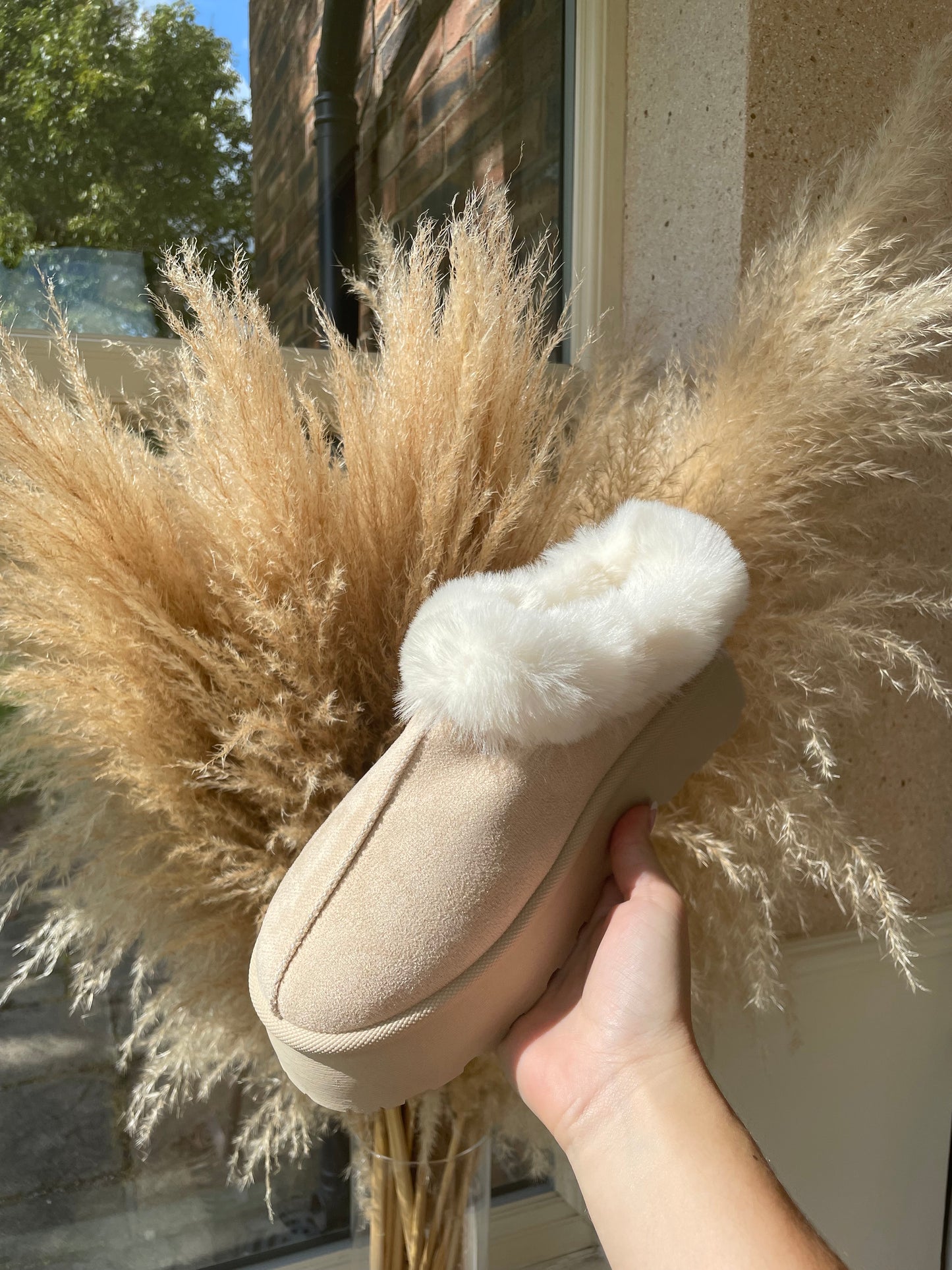 “Cosy Up” Fur Platform Slippers