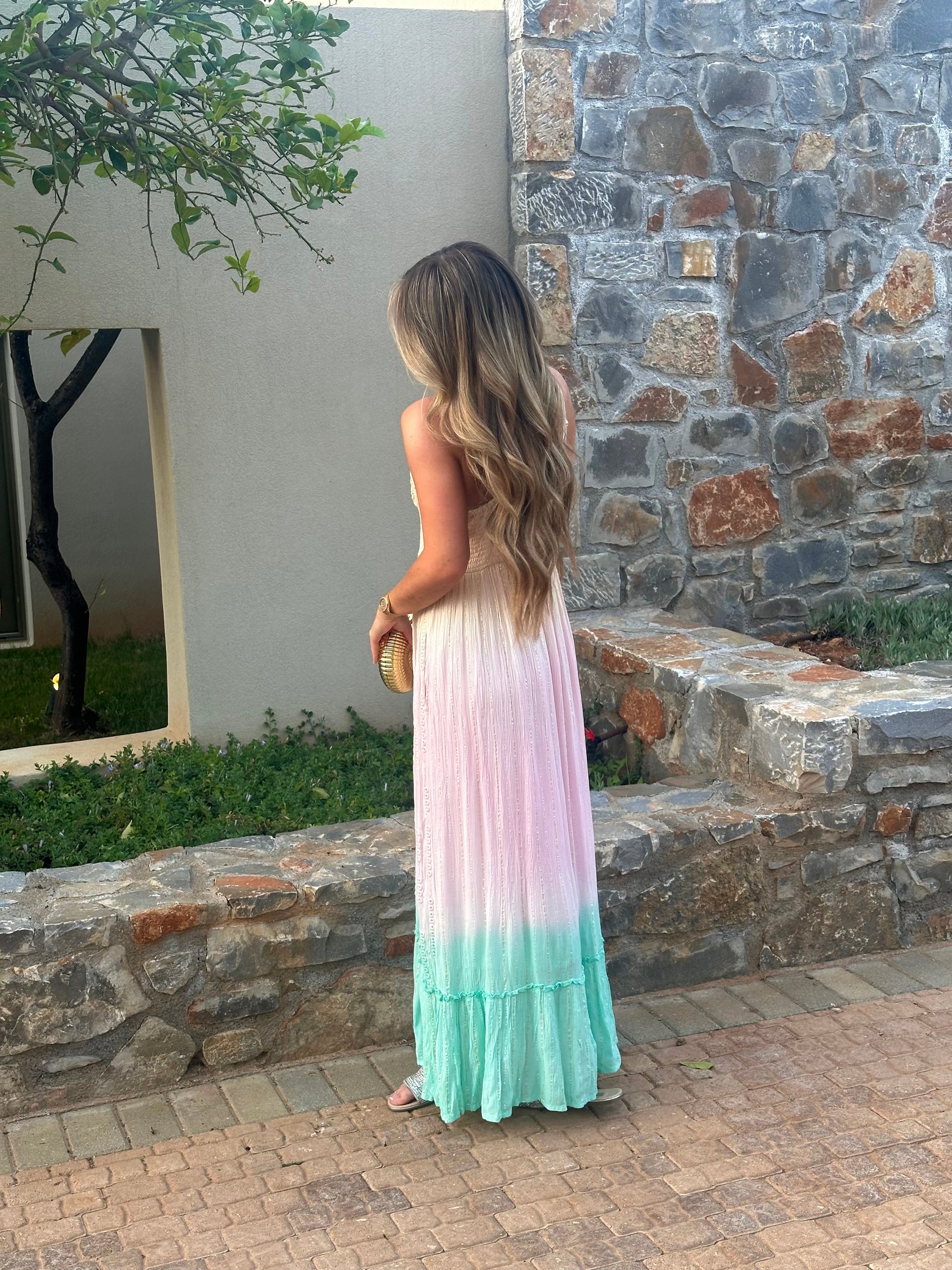 pastel ombre maxi dress She's The One Ombre` Maxi Dress