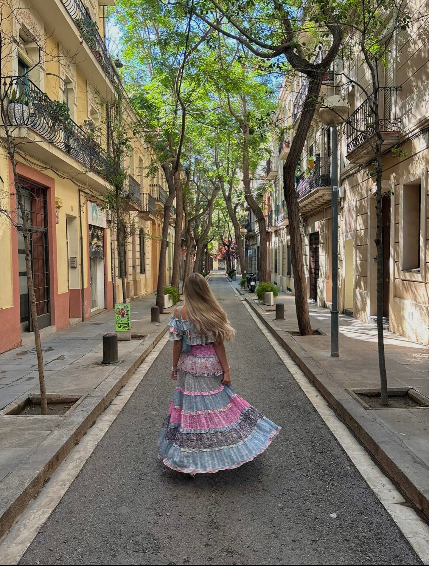 "Esmerelda" Boho Ruffle Skirt and Top Co-ord in Pink