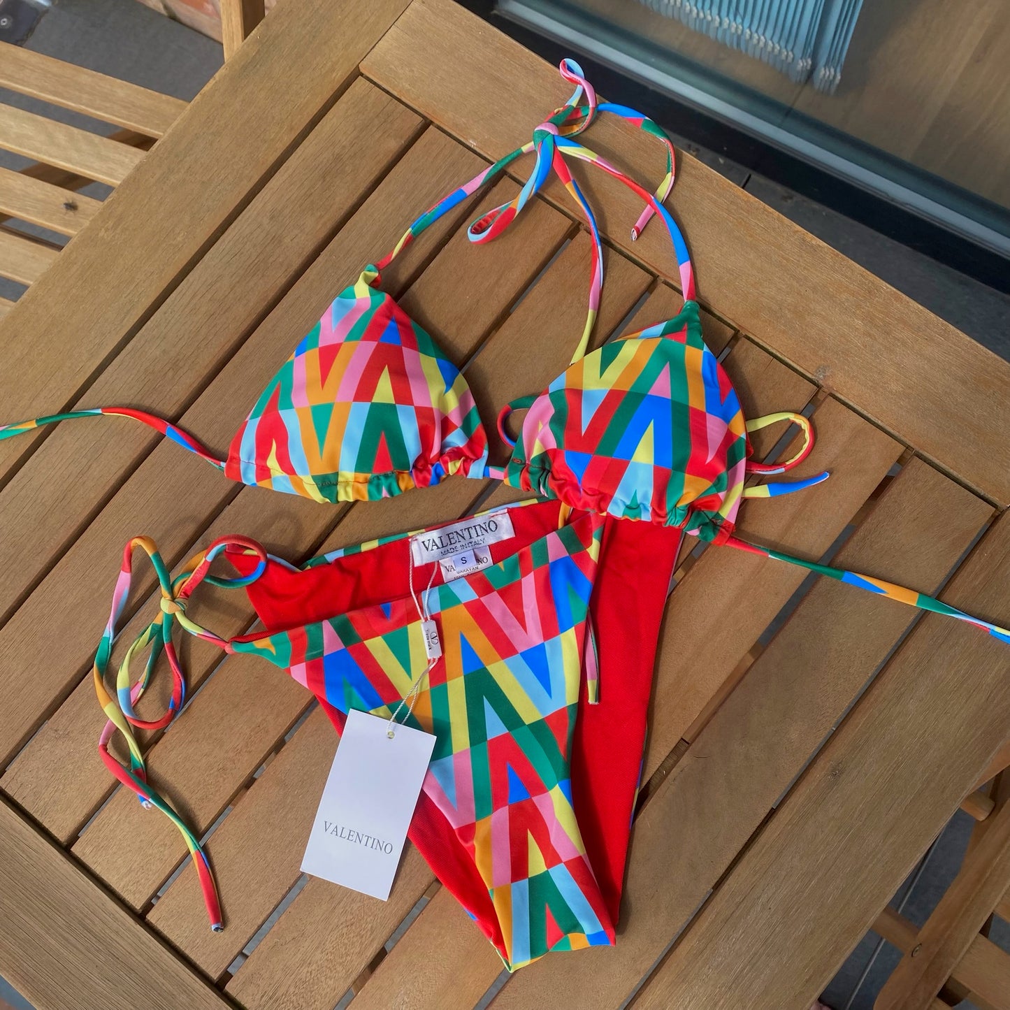 "Valencia" Multicoloured Triangle Bikini