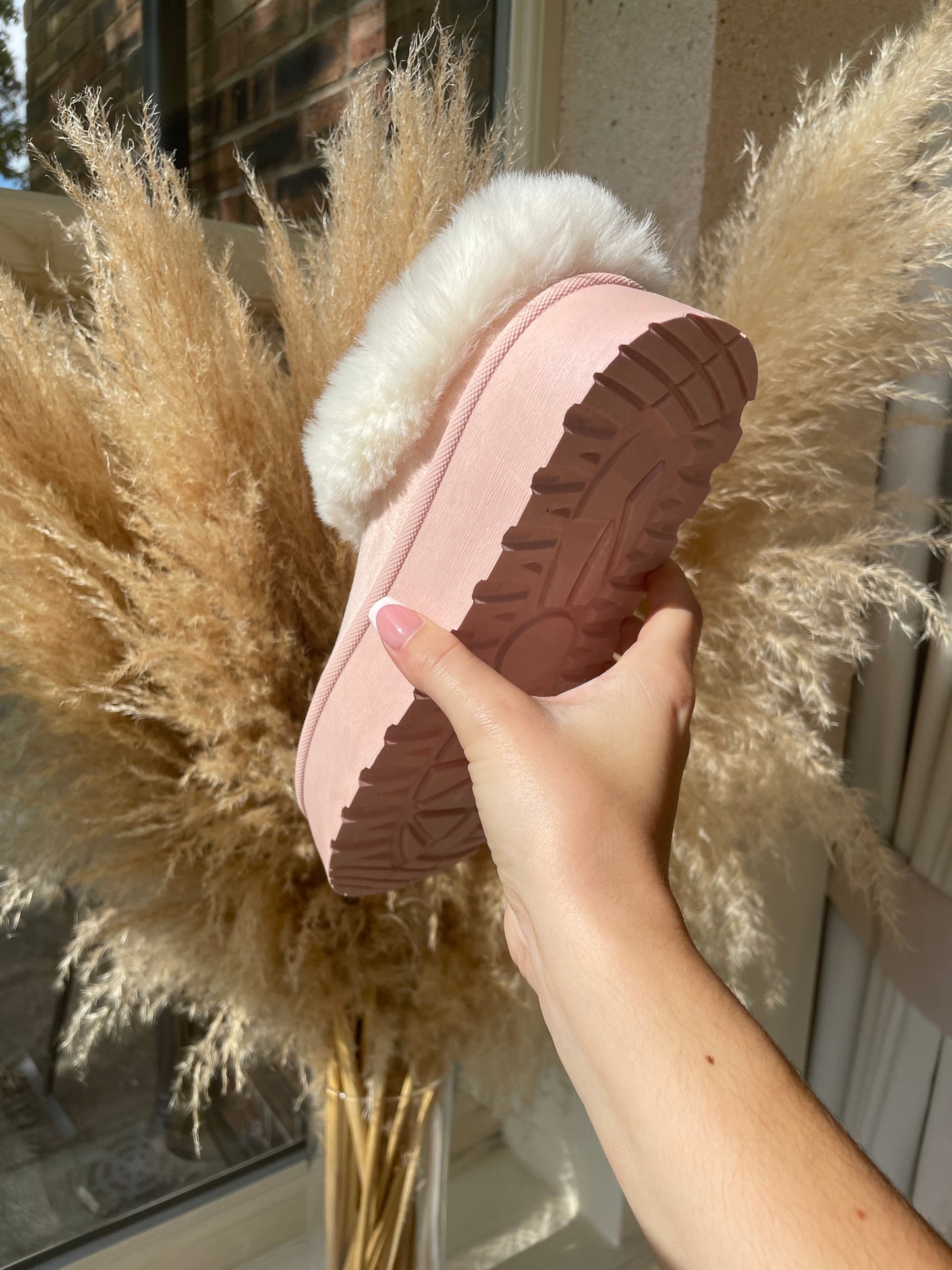 “Cosy Up” Fur Platform Slippers