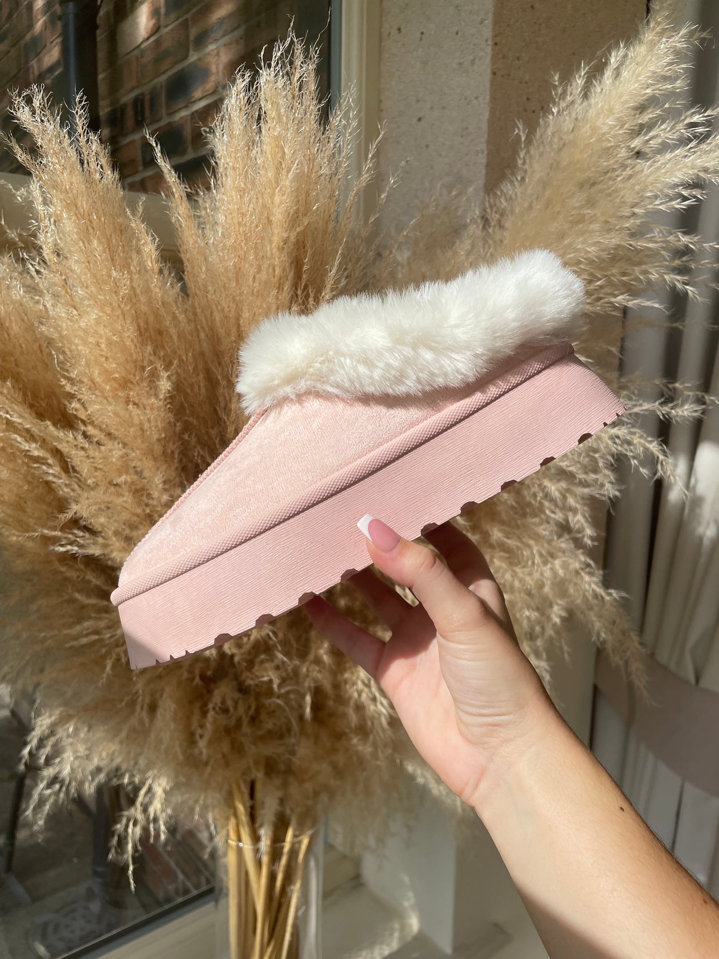 “Cosy Up” Fur Platform Slippers